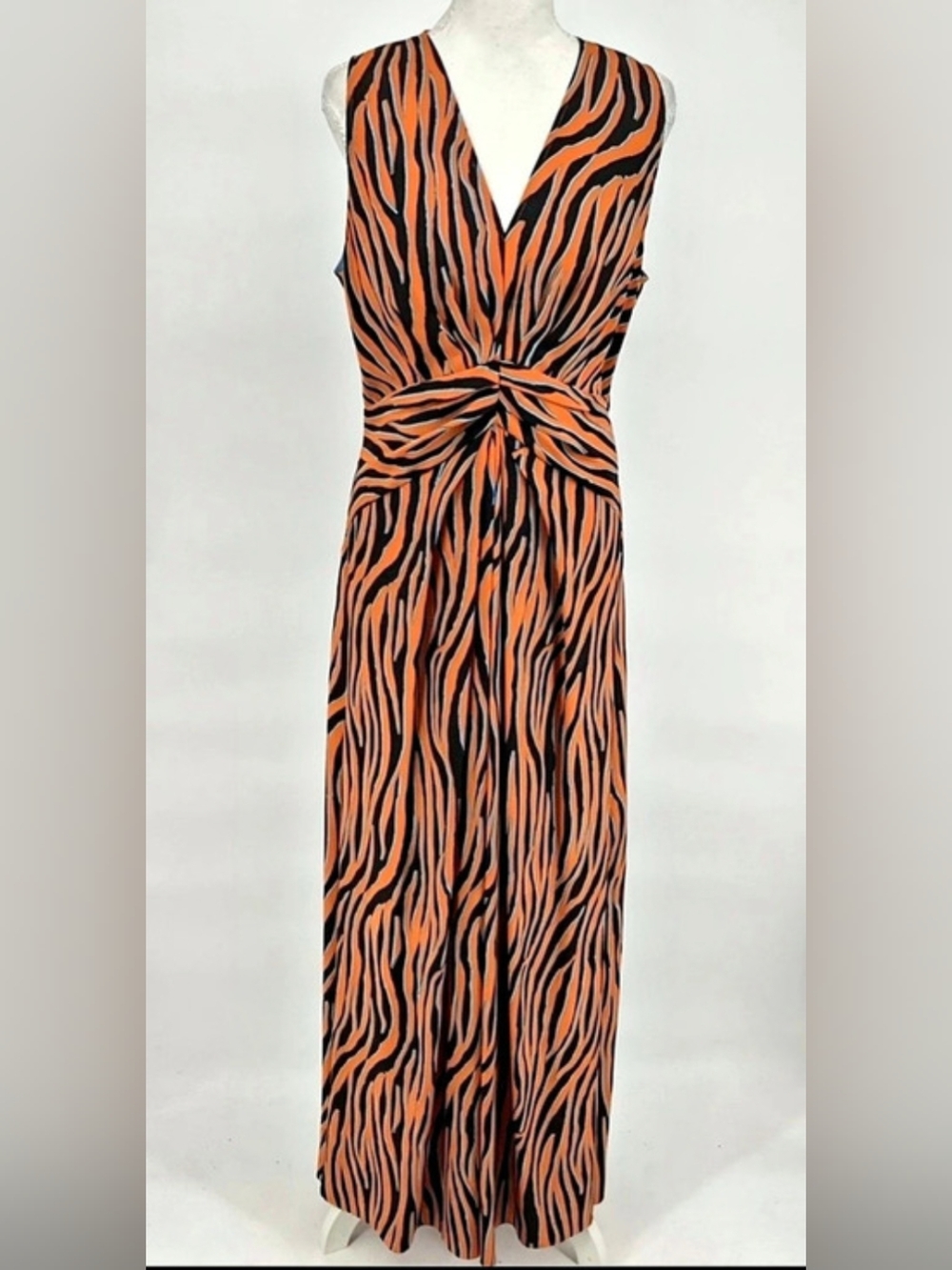 Diane von Furstenberg Ace Animal Print Maxi Dress Size 10